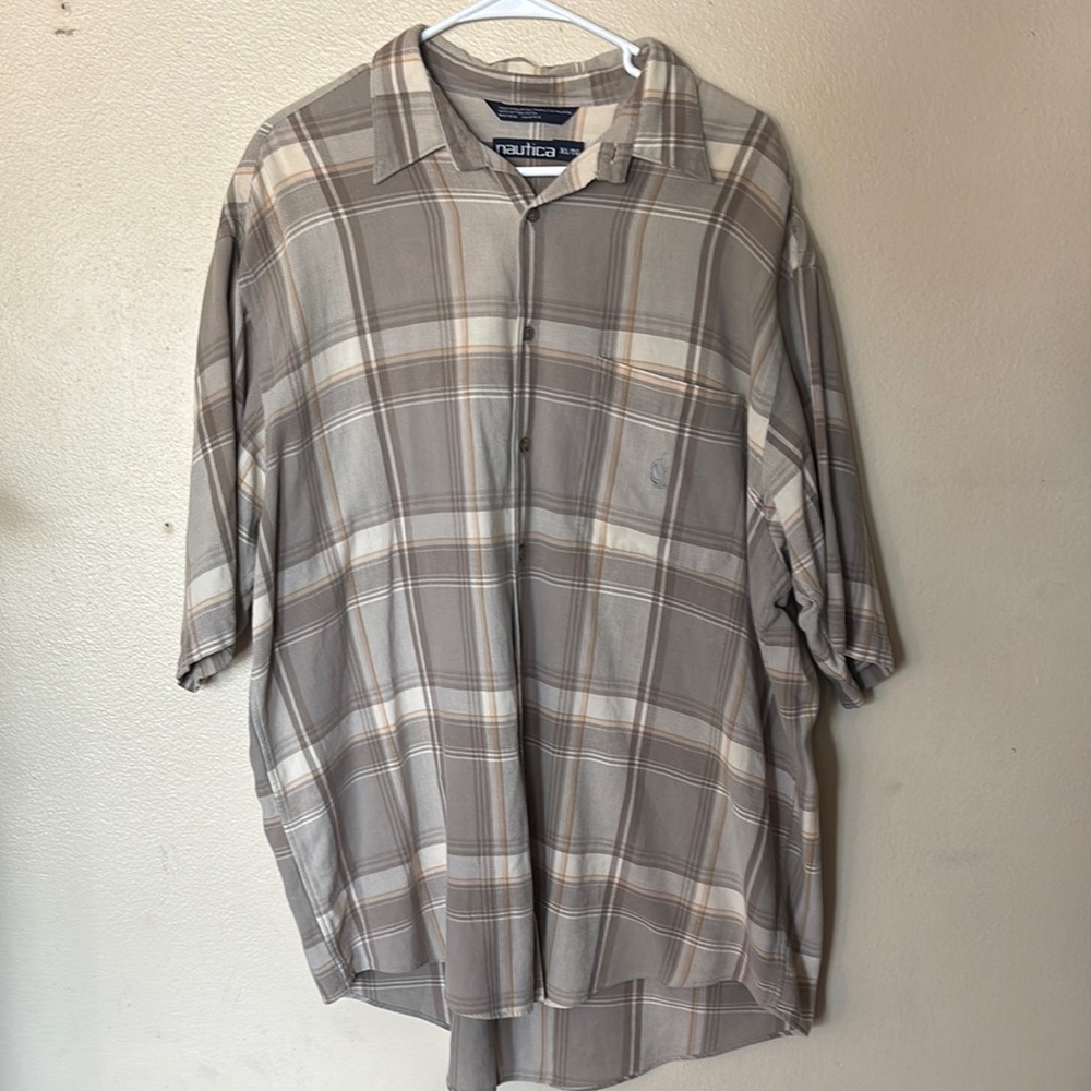 Men’s Nautica Plaid Button-Up Shirt XL